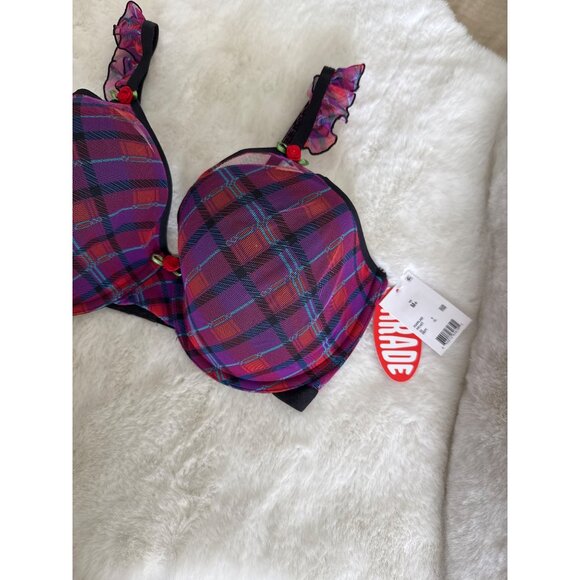 Parade Women's Silky Mesh Flutter Strap T-Shirt Bra Size Medium+ 34DD 34DDD NEW - Picture 3 of 7